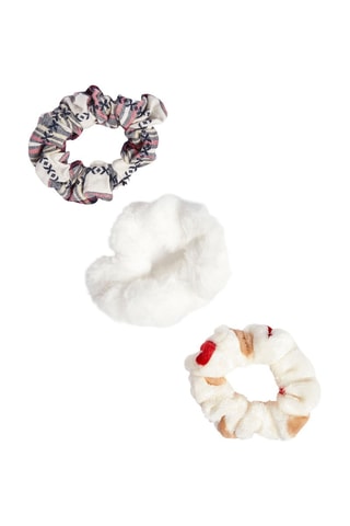 3 chouchous Gabin - Ecru et camel