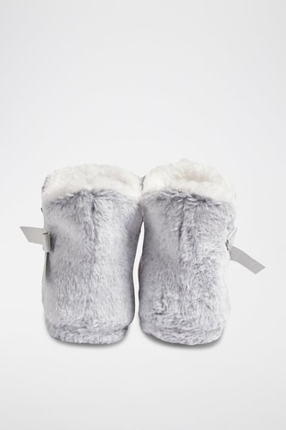 Pantoufles montantes fourrées Noemie - Gris clair