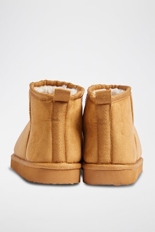 Pantoufles montantes fourrées Mesnut - Marron clair