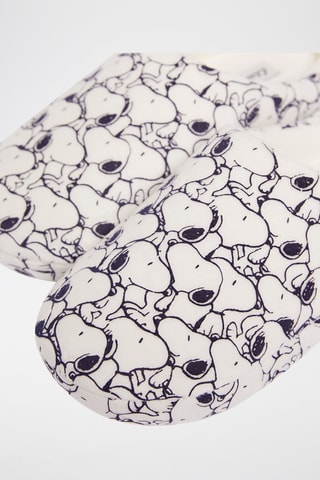 Pantoufles Snoopy Snoopy et les Peanuts Fethi - Blanc et noir