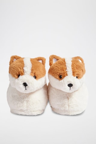 Pantoufles à oreilles Gabin - Ecru