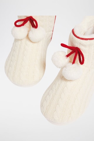 Pantoufles montantes fourrées Gaetan - Ecru