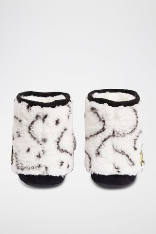 Pantoufles montantes fourrées Aidy - Ecru