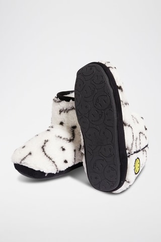 Pantoufles montantes fourrées Aidy - Ecru