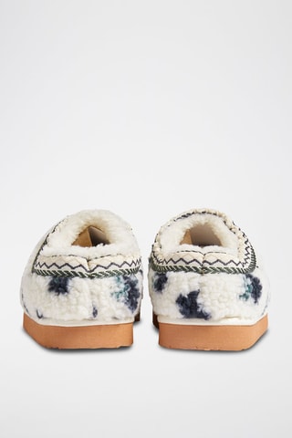 Pantoufles fourrées Willan - Ecru et noir