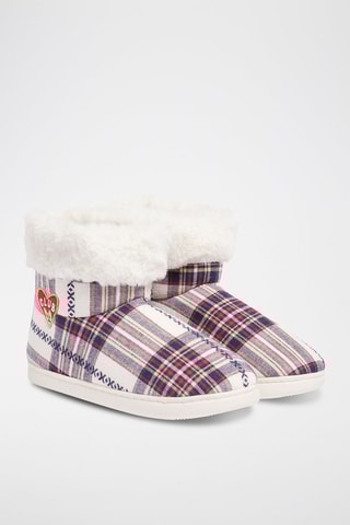 Pantoufles montantes fourrées Grino - Ecru