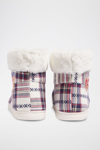 Pantoufles montantes fourrées Grino - Ecru