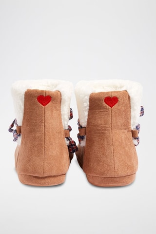 Pantoufles montantes fourrées Gabi - Beige