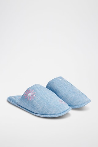 Pantoufles en lin Beline - Ecru