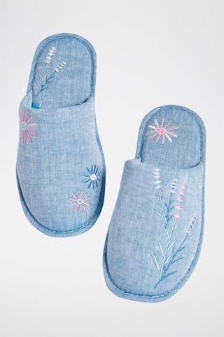 Pantoufles en lin Beline - Ecru