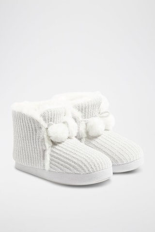Chaussons fourrés Nora - Ecru