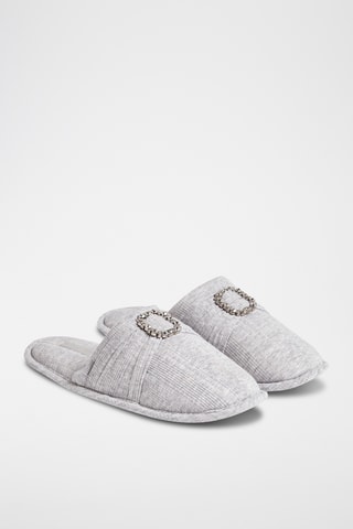Pantoufles  - Essentiels Chic -  Gris