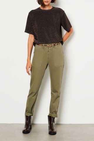 Bottines Chelsea en cuir verni Ivory - Marron