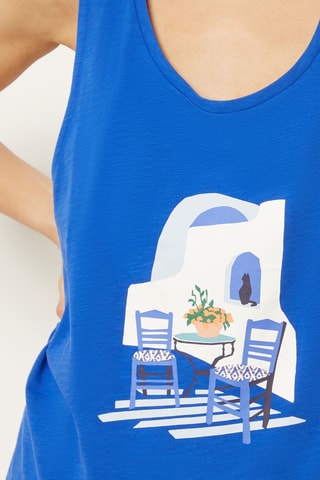 Débardeur de pyjama Cyclades Colma - Bleu roi - Etam