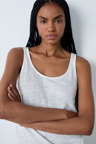 Débardeur en lin  - Lin -  Écru