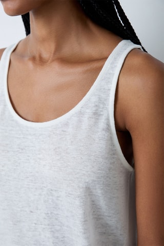 Débardeur en lin  - Lin -  Écru