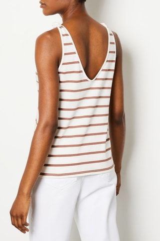 Débardeur Cilino - Blanc et marron