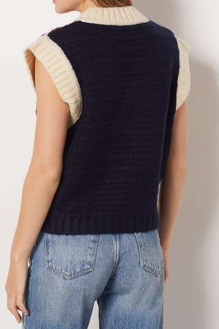 Pull sans manches - Crème