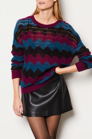 Pull en laine et alpaga Florinda - Bordeaux