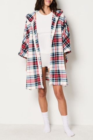 Poncho à capuche Grigor - Ecru