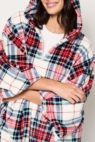 Poncho à capuche Grigor - Ecru