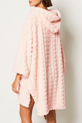 Poncho à capuche Marka - Rose poudré