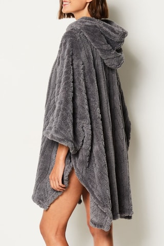 Poncho à capuche Mariany - Gris foncé