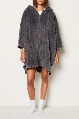 Poncho à capuche Mariany - Gris foncé