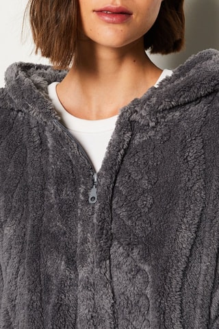 Poncho à capuche Mariany - Gris foncé