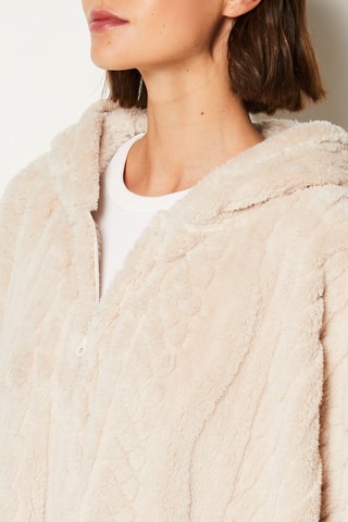 Poncho à capuche Mariany - Beige