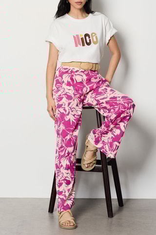 Pantalon Hakan - Rose et blanc