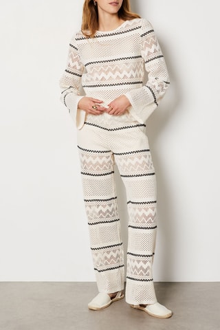 Pantalon Flynn - Ecru et noir