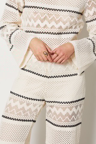 Pantalon Flynn - Ecru et noir