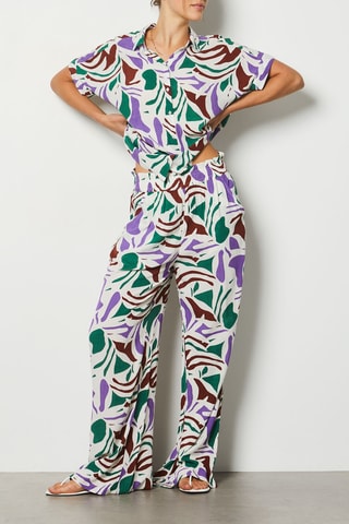 Pantalon Camelia - Blanc et vert