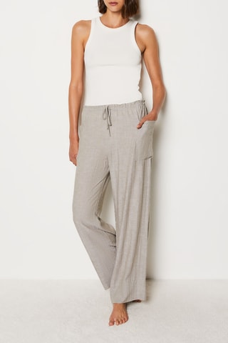 Pantalon en lin taille haute Sonny - Kaki