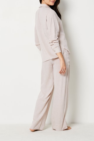 Pantalon en lin taille haute Sonny - Beige