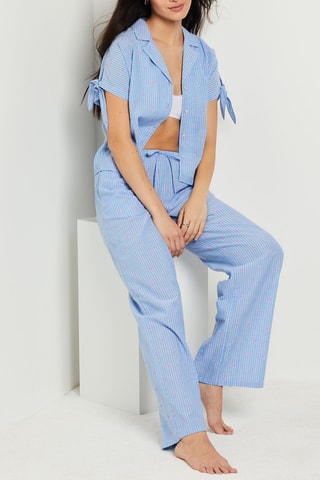 Pantalon taille haute Begonia - Ciel