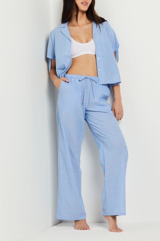 Pantalon taille haute Begonia - Ciel