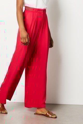 Pantalon taille haute Aiza - Rouge