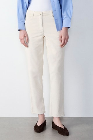 Pantalon en velours Enory - Blanc