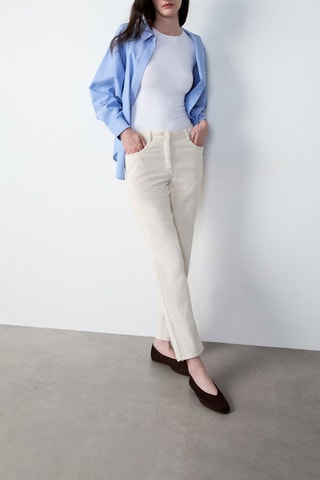 Pantalon en velours Enory - Blanc