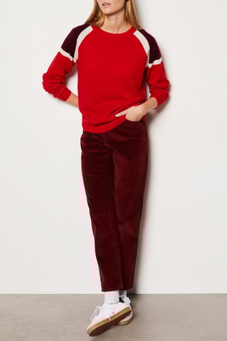 Pantalon en velours Enory - Bordeaux