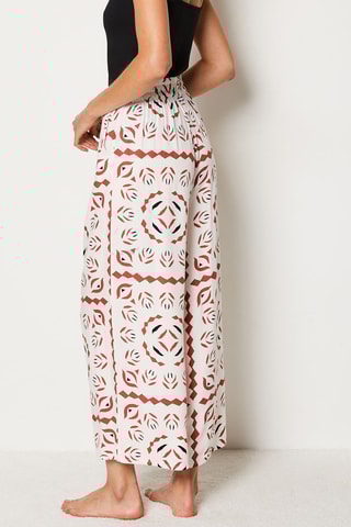 Pantalon Surie - Rouge brique et blanc