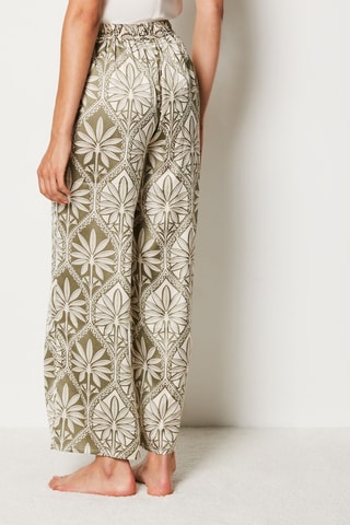 Pantalon Silan - Vert olive et blanc