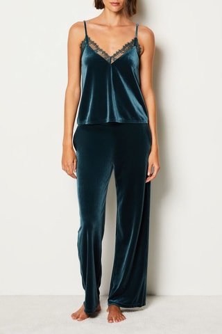 Pantalon en velours Vevy - Vert foncé