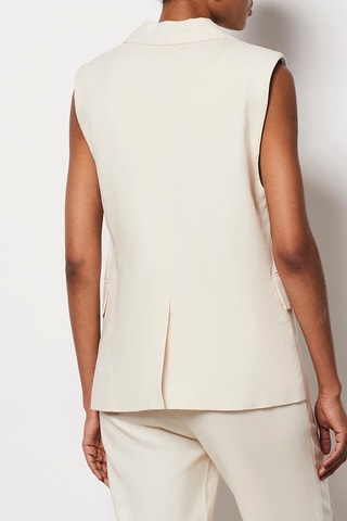 Veste en lin sans manches - Beige