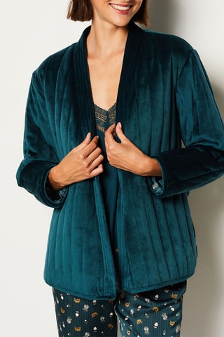 Veste portefeuille en velours Artica - Vert foncé