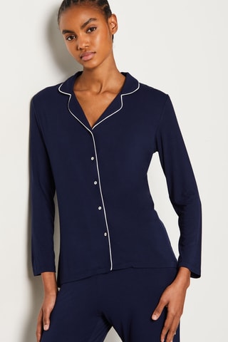 Chemise de nuit Albane - Bleu marine