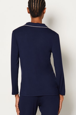 Chemise de nuit Albane - Bleu marine