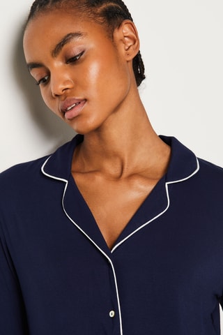Chemise de nuit Albane - Bleu marine